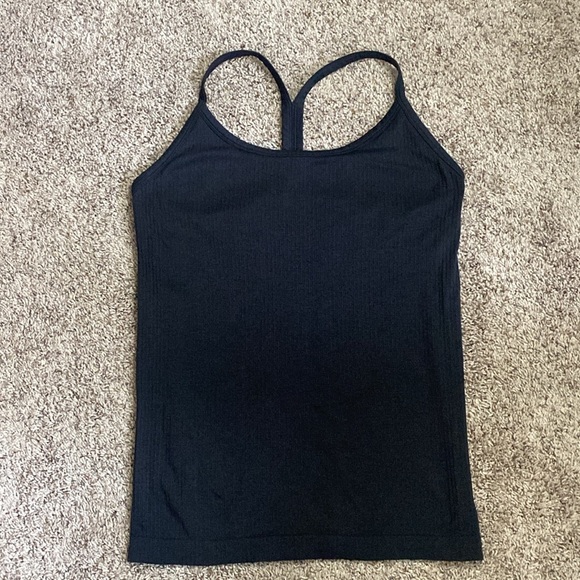 Womens Yoga Seamless Workout Tank Top Racerback with built in bra size L - Picture 5 of 8